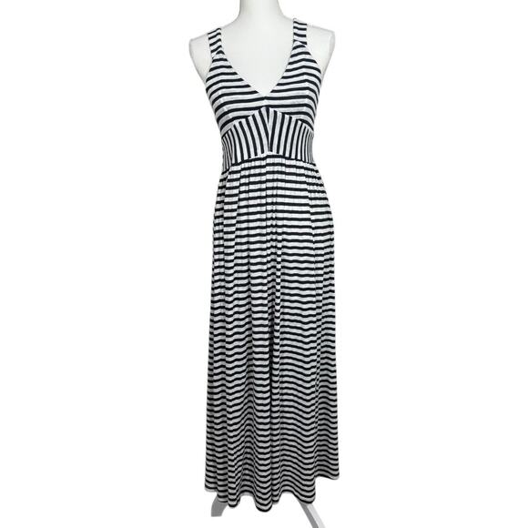 Altar'd State Gray and White Striped Maxi Dress - Size Small - Picture 1 of 4